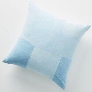 Anthropologie Flower-Dyed Patchworked Pillow